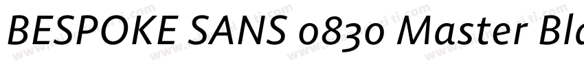 BESPOKE SANS 0830 Master Black字体转换